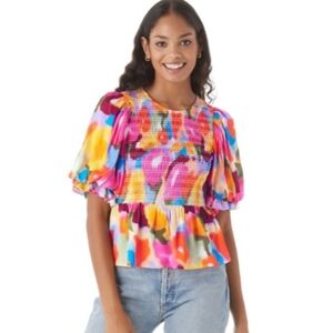 Crosby by Molly Burch NEW Sloan Top Blouse in Flower Market Size Medium NEW NWT